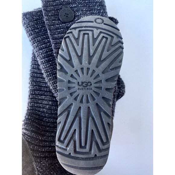 UGG Australia Cardy Classic Knit Tall Sweater Boots Gray Sparkle Sz US 7 Women's - Picture 7 of 11
